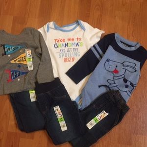 18M boys lot. 3 jeans 3 shirts